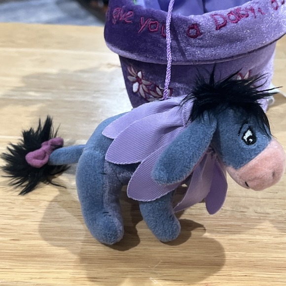 Eeyore In Flower Pot Disney Store Plush Daisy Stuffed Toy - Picture 7 of 14